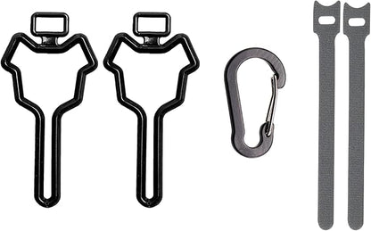 Dog Poop Bag Holder, Waste Bag Holder, Dog Poop Bag Carrier, Hand Free Holder (2 pack, Black)