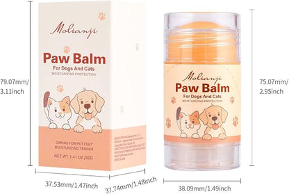 Dog Paw&Nose Balm Lick Safe1.4oz(40g),All-Natural Ingredients Pets Paw Wax,Healing Moisturizer with Coconut Oil&Honey,for Dry Cracked Dog & Cat Paws,Nose & Elbows, Horse Hoof, Joint Care