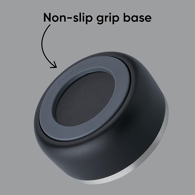 Owala Pet Bowl - Durable Stainless Steel, Food and Water Bowl for Dogs, Cats, and All Pets, Non-Slip Base, 24oz, Black (Very, Very Dark)