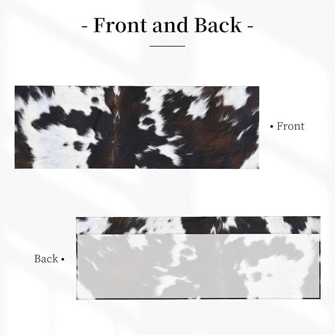 Cowhide Curtain Valance Short Rod Pocket Window Treatment for Living Room Bedroom Kitchen Bathroom 1 Panel 54" W x 18" L