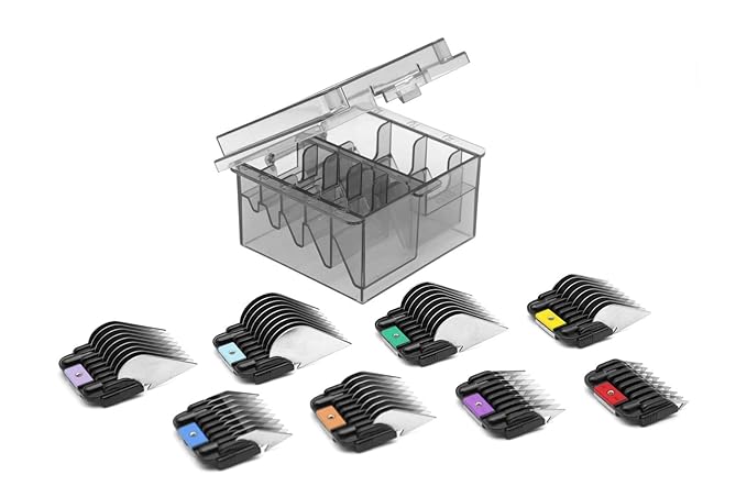 Professional Animal Stainless Steel Comb Set for A5-style Detachable Blade Clippers, Snap-On Size #10/15/30 for Pets, Dogs, Cats, and Horses (Not Compatible with 5-in-1 Blades)