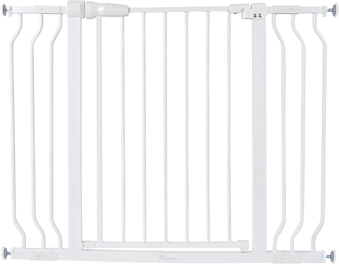 BalanceFrom Easy Walk-Thru Baby and Pet Safety Gate with Hold-Open and Auto-Close – Adjustable Steel Barrier for Stairs, Doorways, and Hallways, No Drilling Installation