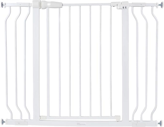 BalanceFrom Easy Walk-Thru Baby and Pet Safety Gate with Hold-Open and Auto-Close – Adjustable Steel Barrier for Stairs, Doorways, and Hallways, No Drilling Installation
