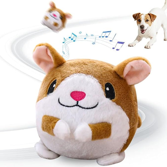 Interactive Dog Toys, 2026 New Active Moving Pet Plush Toy, Rechargeable Squeaky Dog Ball Toy with Talking Sound, Washable Cartoon Pig Plush Toy (#04)
