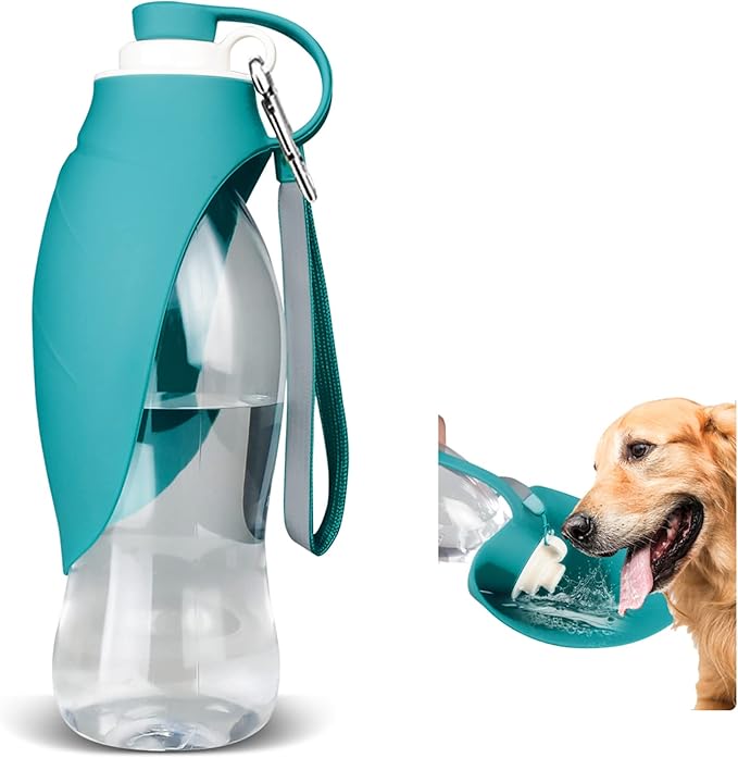 Dog Water Bottle for Walking, Pet Water Dispenser Feeder Container Portable with Drinking Cup Bowl Outdoor Hiking, Travel for Puppy, Cats, Hamsters, Rabbits and Other Small Animals 20 OZ