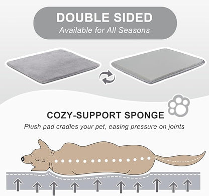 Jiupety Indoor Dog House, 2 in 1 Portable Foldable House Bed with Cover, Pet Tent & Cave Bed for Cats and Small Dogs, M(17"×14"×13"), Up to 9 Lb, Grey