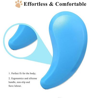 Small Dog Brush, Soft Pet Grooming Brush for Shih Tzus, Yorkies, Maltipoos, Maltese, Puppy Massaging Hair Brush, Cat Brush, for Small Animals Rabbits of All Hair Types (Blue)