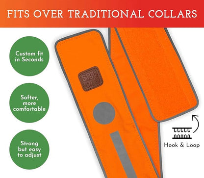 SPOT THE DOG! Reflective Dog Collar - Adjustable Pet Collars, Safe, Durable, Comfortable Dog Walking Accessories for Large Dog, Hunting Dog, Puppy, Lightweight Boy, Girl Dog Collars (Blaze Orange, XL)