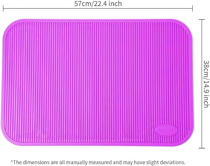 Pet Grooming Table Non-Slip Mat - Padded Mat for at-Home Grooming Dogs and Cats,Bathing Mat for Pets, Diameter：57cm/22.44inch (Purple, 57cm/22.44inch)