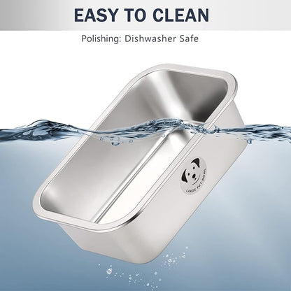 Stainless Steel Dog Bowls for Large Dogs, High Capacity Metal Dog Food Bowls, Food and Water Bowl for Larges, X-Large, and Big Dogs 1.25 Gallons