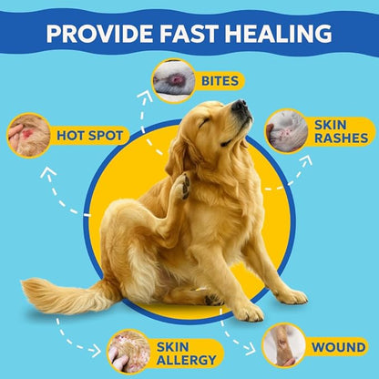 Forticept BlueButter Dog Wound Care Gel, Hot Spot Treatment for Dogs, Itch Relief, Moisturizing, Prevents Infection, Scratches & Skin Ulcers, Cracked Paw Pads Gel, 3 Ounces (3 OZ)