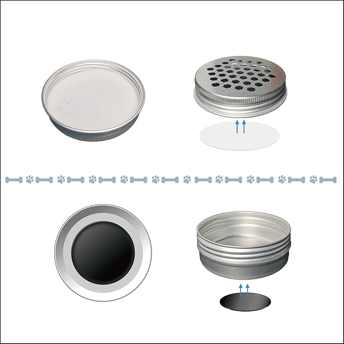 12 Pack Dog Pet Scent Training Box,Magnets Dogs Cat Scent Work tins,Dog Nose Work containers, Smell Metal Kit for Dogs Training, Pet Aluminium Tins