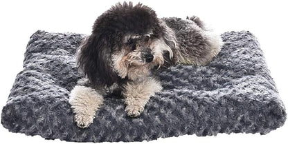 Amazon Basics Washable Cat and Dog Bed and Crate Pad, Indoor, Easy to Clean, 23" x 18" x 2.5", Gray