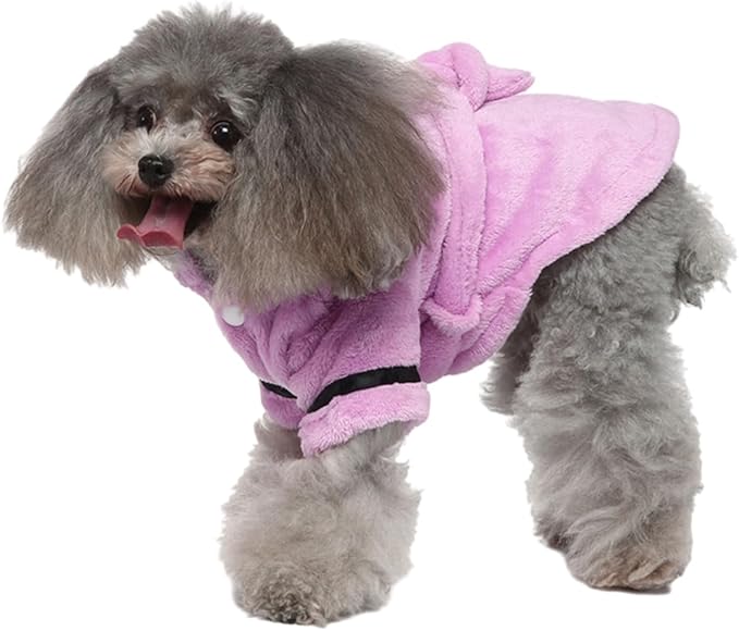 Luxury Soft Flannel Pajamas Puppy Quick Drying Bath Robe Super Absorbent Towel for Small Dogs & Cats