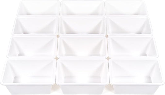 Humble Crew Toy Storage Bins for Kids, Set of 12, White, Small - Sturdy, Colorful Plastic Storage Bins for Classroom, Playroom, Nursery, and More - Premium Toddlers Toy Organizer Bins