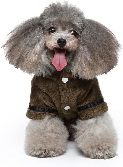 Dog Drying Robe Coat Super Absorbent Soft, Fast Drying Pet Dog Bathrobe Towel with Adjustable Waistbelt