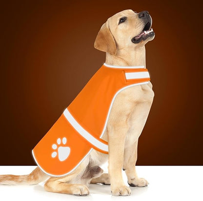 Candofly Safety Reflective Dog Vest High Visibility Pet Hunting Vest Lightweight Dog Jacket for Night Walking Hunting Camping (Orange, XX-Large)