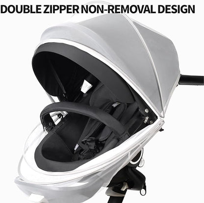 DUOMI Mosquito Net for Stroller,Encrypted Stroller Mosquito Net Full Cover with Double Zipper,Breathable & Foldable Netting for Baby Cover(White)