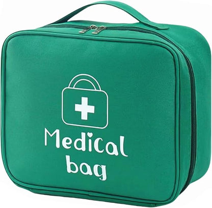 Red First Aid Bag Empty 1st Aid Bag Medical Travel Case Emergency Storage Compact Medicine Bags for Car Office Kitchen Sport Outdoors Camping Hiking Pet (Green M)
