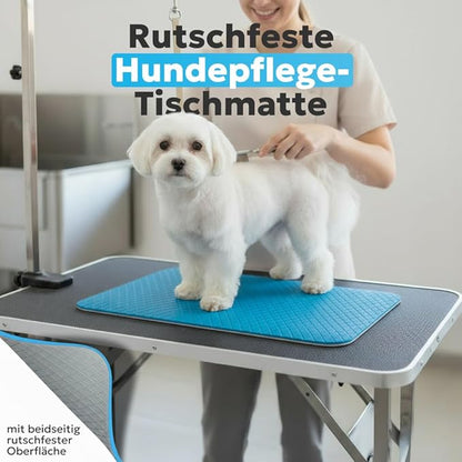 Seagull Multipurpose Foam Rubber Pet Grooming Table Mat 16 x 24 Inch Dog Grooming Mat for Table Cat Grooming Mat Dog Bath Mat Pet Vet Mat Non Slip Soft Waterproof Light Blue