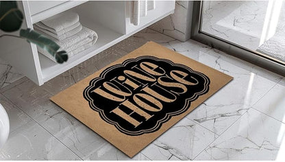 Funny Welcome Doormat (23.7 in X 15.6 in) Anti-Slip Rubber Back Entrance Way Indoor Front Porch Decor Rugs House Warming Gift (Wine House)
