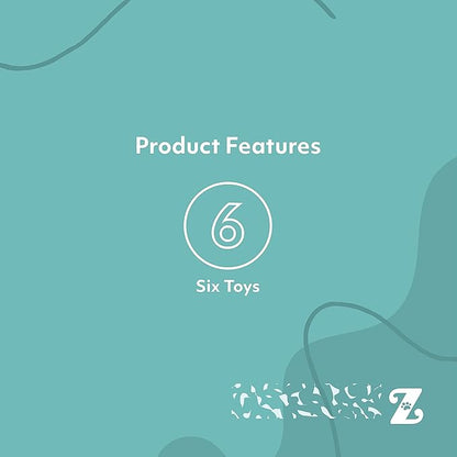 ZippyPaws Burrow Replacement Miniz - Interactive Dog & Puppy Toys for Boredom, Stimulating Pet Products to Keep Them Busy, Plush Refills for Hide & Seek Puzzle, Enrichment Squeaky Toys - Mixed 6 Pack