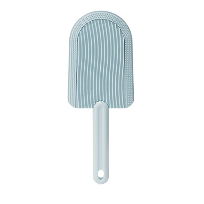 Grooming Brush for Cats and Dogs, Pet Shampoo Bath Brush Soothing Massage Rubber Comb with Handle for Long Short Haired Dogs and Cats (Blue)