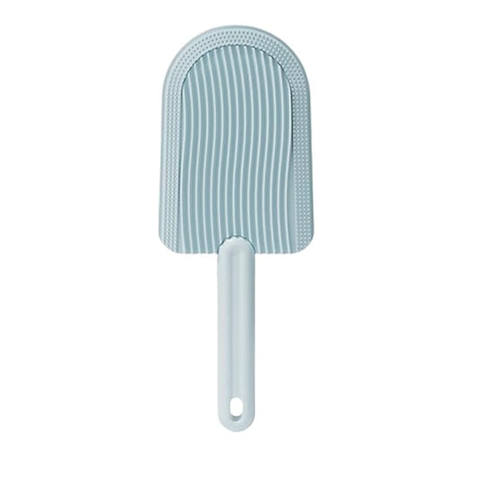 Grooming Brush for Cats and Dogs, Pet Shampoo Bath Brush Soothing Massage Rubber Comb with Handle for Long Short Haired Dogs and Cats (Blue)