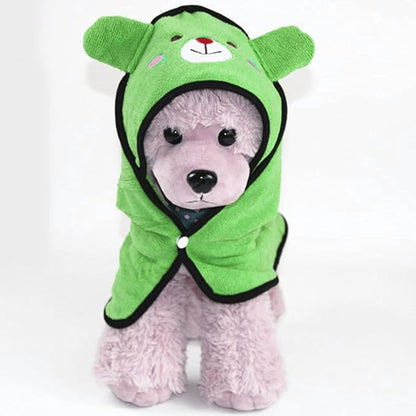 Goclothod Pet Hooded Bath Towel Puppy Drying Bath Towel Absorbent Bathrobe Warm Blanket
