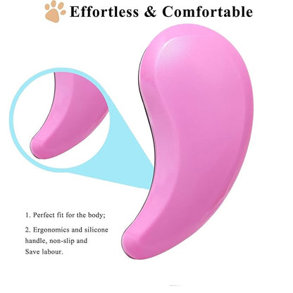 Small Dog Brush, Soft Pet Grooming Brush for Shih Tzus, Yorkies, Maltipoos, Maltese, Puppy Massaging Hair Brush, Cat Brush, for Small Animals Rabbits of All Hair Types (Pink)