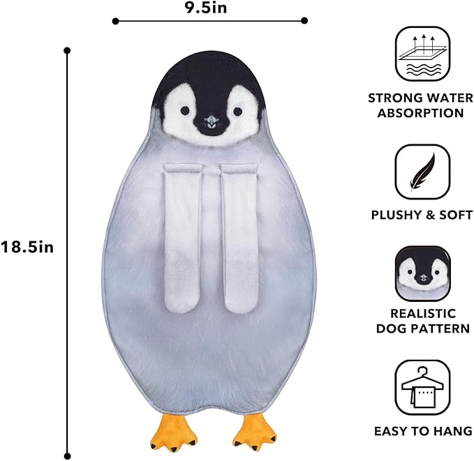 AGRIMONY Penguin Funny Hand Towels for Kitchen Bathroom - Cute Penguin Gifts for Kids Women Men Teens- Easter Valentines Mothers Fathers Housewarming Christmas Birthday Gifts for Animals Lovers