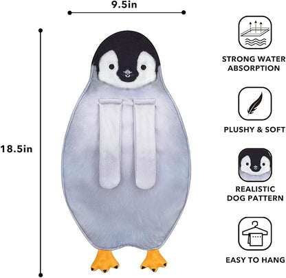 AGRIMONY Penguin Funny Hand Towels for Kitchen Bathroom - Cute Penguin Gifts for Kids Women Men Teens- Easter Valentines Mothers Fathers Housewarming Christmas Birthday Gifts for Animals Lovers