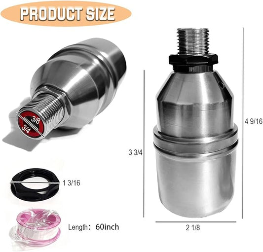 304 Stainless Steel Water Level Float Valve 3/4 Inch - Ideal for Livestock Troughs, Water Tanks, Pools, Fish Tanks