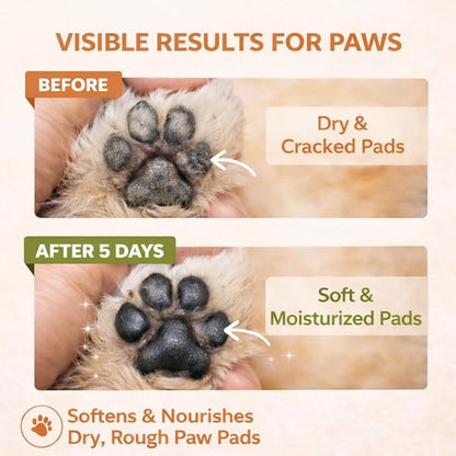 Lick-Safe Dog Paw&Nose Balm with Coconut Oil|Natural Ingredients Paw Cream&Wax for Dry,Large-Capacity Package of 1.41oz|Cracked Pads & Snouts| Cat Moisturizer&Soother (Mixed Colors)