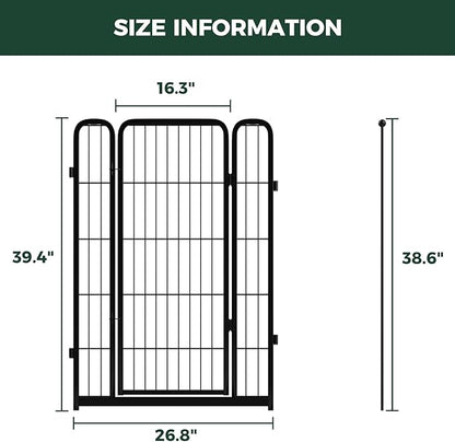 FXW Homeplus Unleashed Dog Playpen Designed for Indoor Use, 1 Add-on Gate, 40" Height for Medium and Large Dogs, Black │Patented