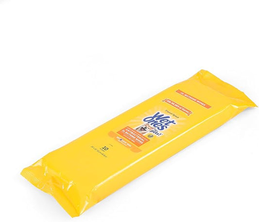 Wet Ones for Pets Multipurpose Dog Wipes with Aloe Vera, Tropical Splash Scent - Extra Large Pet Bathing Wipes with Wet Lock Seal for Dog Paws & All Over Use, 10 Count - 3 Pack