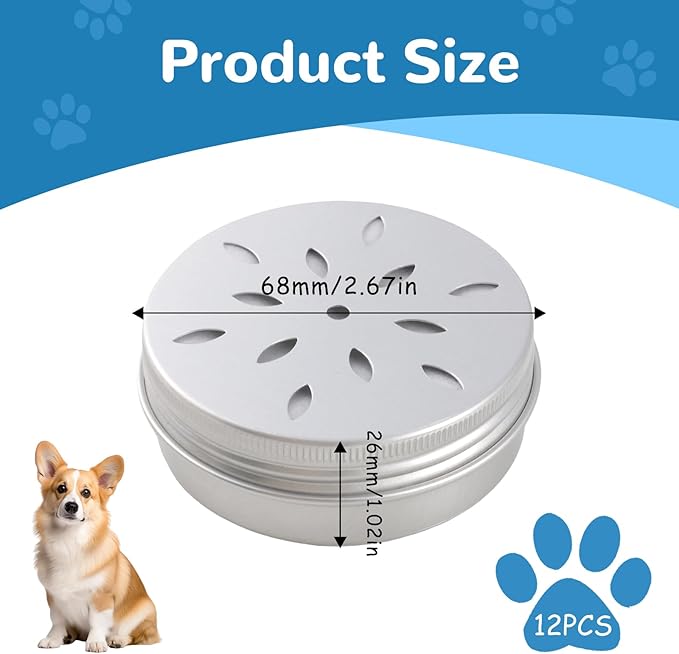 12 Pack Scent Training for Dogs Scent Dog Scent Work Tins Small Dog Food Container Nose Work Supplies for Scent Training, Aluminum Dog Scent Boxes