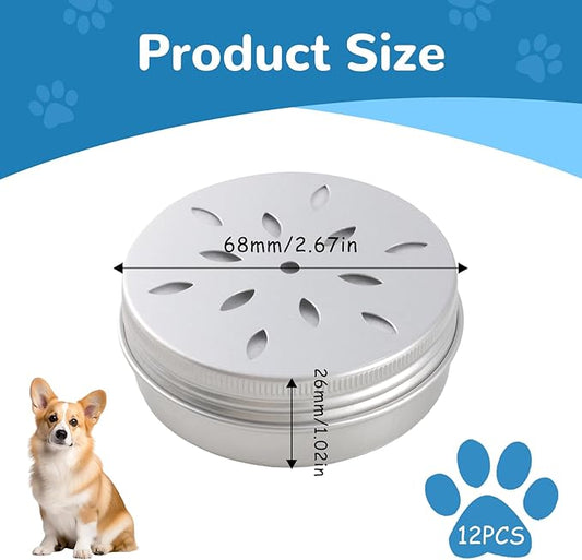 12 Pack Scent Training for Dogs Scent Dog Scent Work Tins Small Dog Food Container Nose Work Supplies for Scent Training, Aluminum Dog Scent Boxes