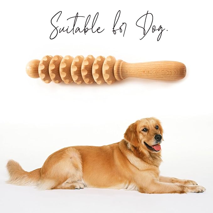 tuuli Wooden Pet Massager Massager for Dogs, Cats, Horses, Massage Brush, Short or Long Hair
