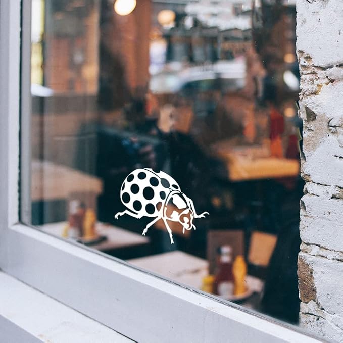 WIRESTER 6 inch Clear Vinyl Decal Sticker Decoration for Car Window (Or Any Flat Surface) - Bug