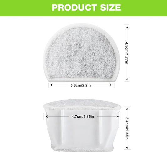 xbbwmrs 15 Count Replacement Carbon Filters Compatible with PetSafe Drinkwell Filters, Pet Water Fountain Replacement Cartridges for Dog and Cat Fountain.