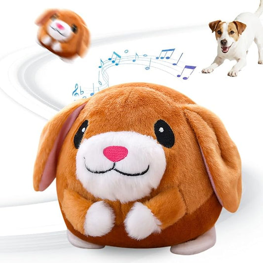 Interactive Dog Toys, 2026 New Active Moving Pet Plush Toy, Rechargeable Squeaky Dog Ball Toy with Talking Sound, Washable Cartoon Pig Plush Toy (#03)
