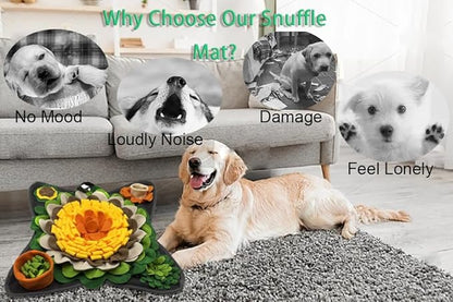 Rabbit Foraging Mat Snuffle Mat, Feeding Mat Interactive Feeding Puzzle Toy, Pet Sniffing Training Mat for Dogs, Hamsters Guinea Pigs Stress Relief