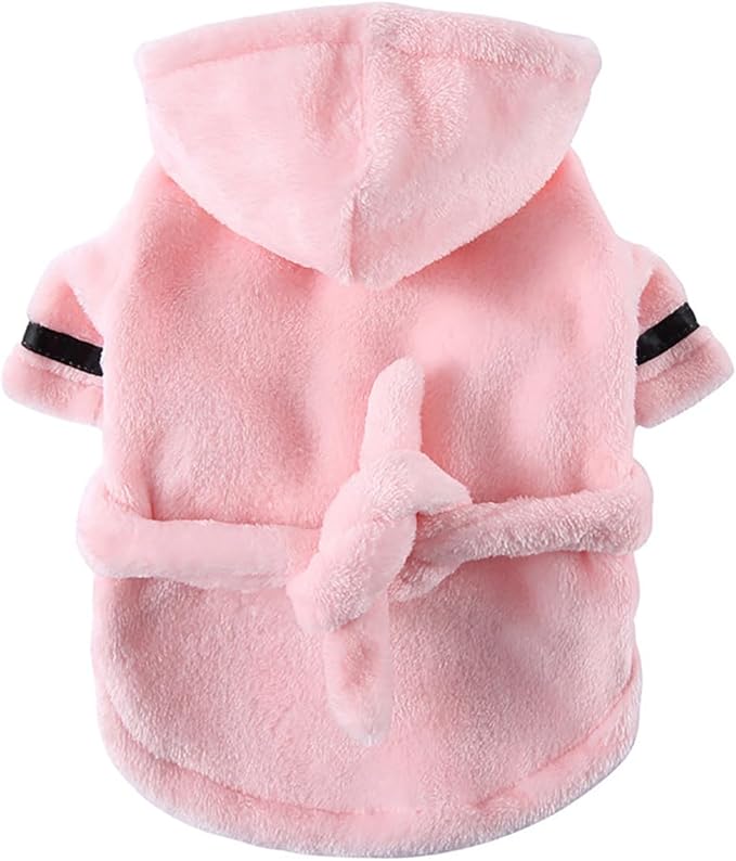 Luxury Soft Flannel Pajamas Puppy Quick Drying Bath Robe Super Absorbent Towel for Small Dogs & Cats