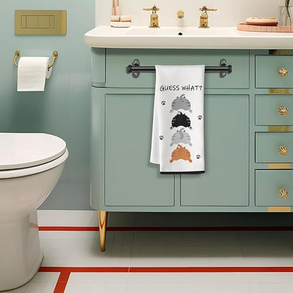 Fun Decorative Kitchen Hand Towels, Gifts for Cat Lovers-Quick-Drying Decorative Design Hand Towels for Cooking, Bathroom Decor - Purrfect Funny Gifts for Cat Lovers for Women