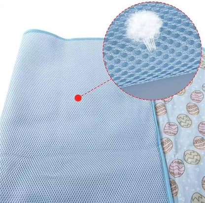 NACOCO Pet Cooling Mat Cat Dog Cushion Pad Summer Cool Down Comfortable Soft for Pets and Adults (M, Blue)