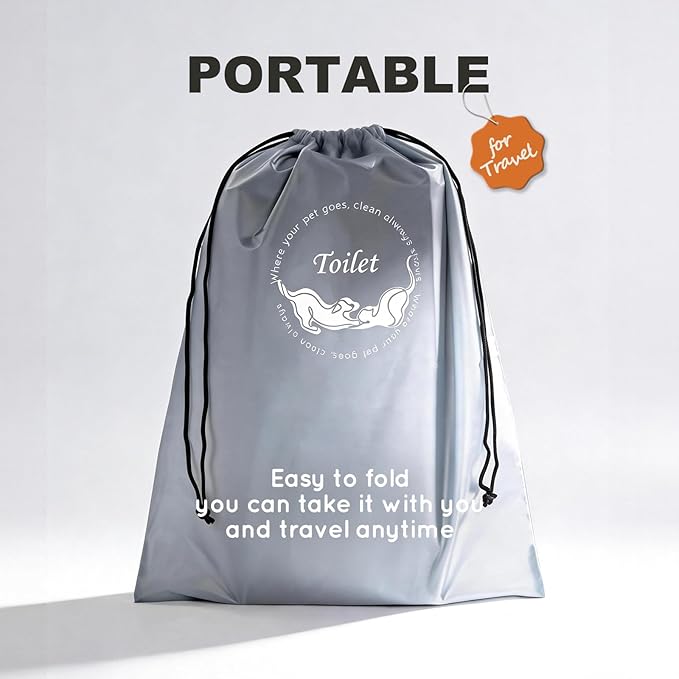 Dog Litter Box, Puppy Pee Pad Holder Foldable, Small Indoor Dog Potty Tray for Puppy, High Walls, Seamless, No Assembly, Waterproof, Easy to Clean, No Spill,Portable for Travel