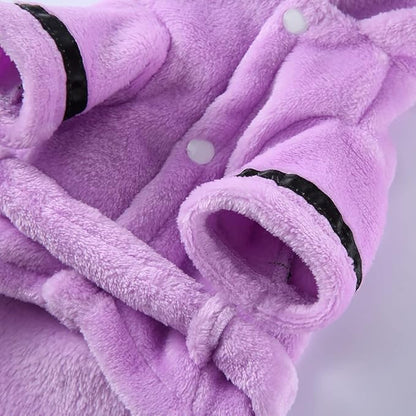 Dog Drying Robe Coat Super Absorbent Soft, Fast Drying Pet Dog Bathrobe Towel with Adjustable Waistbelt
