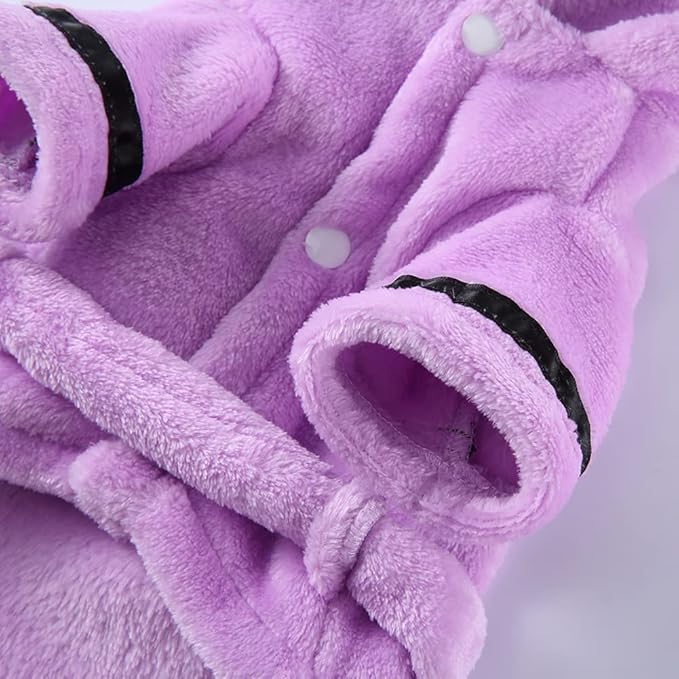 Dog Drying Robe Coat Super Absorbent Soft, Fast Drying Pet Dog Bathrobe Towel with Adjustable Waistbelt