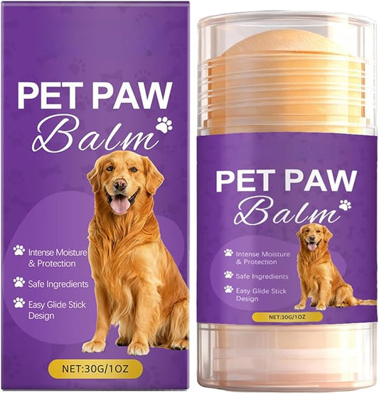 Safe Dog Paw & Nose Balm, Fermented Coconut Oil Pet Balm, Soothes Dry Cracked Paws Nose Elbows for Dogs & Cats, Horse Hoof & Joint Care, French Bulldogs & All Breeds 1.06oz（30g）